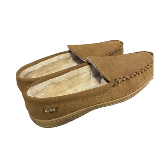 Clarks Tan Indoor Outdoor Slippers - Picture 3 of 4